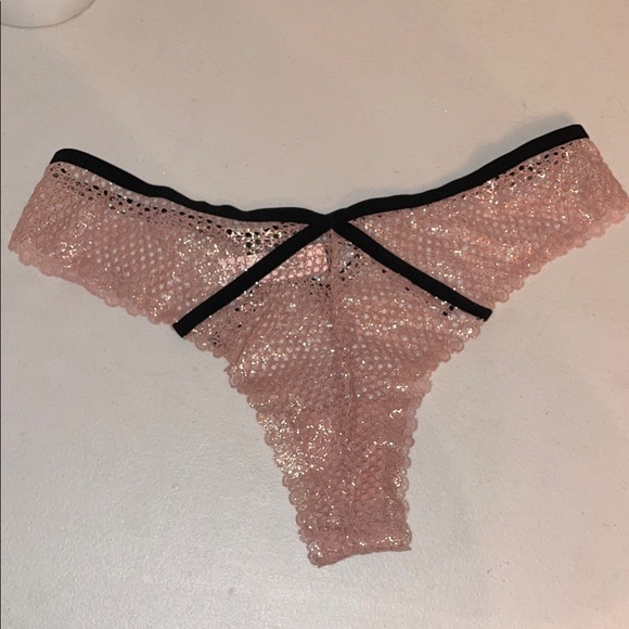 Victoria's Secret Other - Victoria's Secret Thong VS Dusty Rose Shimmer Thong VS VERY SEXY Fishnet Panty 🆕